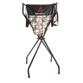 A baseball batting cage enclosed with a net, designed for practice and training in hitting techniques.